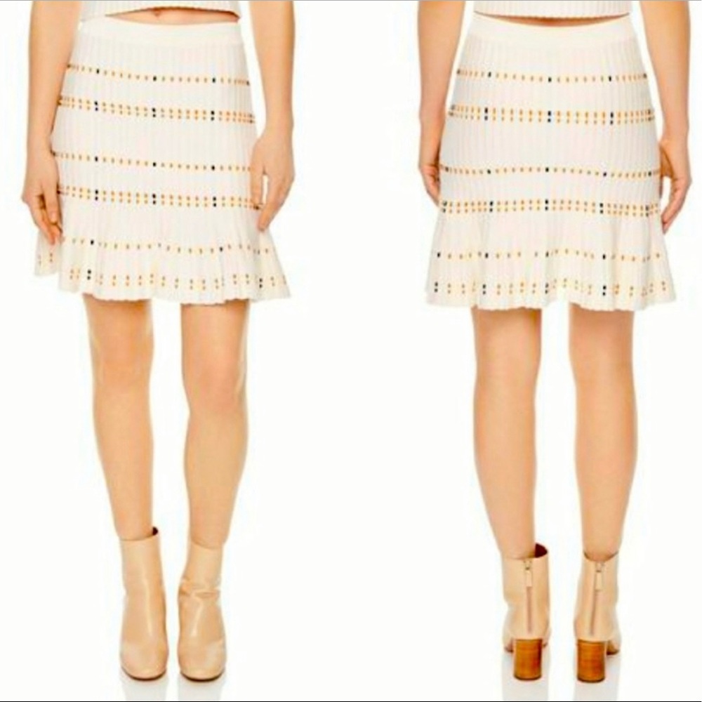 Sandro Paris Nola Skirt in Ecru